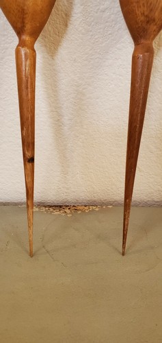 Vintage Mid Centur Wood Serving Spoons. Teak Wood Bohemian 60's 70's - Picture 7 of 9