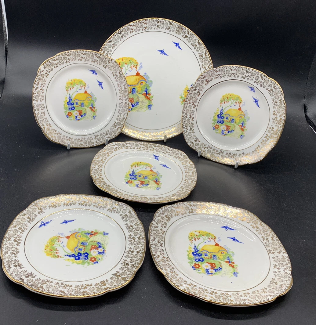 Imperial Bone China Warrented 22kt gold Side Bread Plates Salad