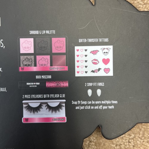 Monster High Draculaura Makeup Kit Eye Shadow Palette Lip Cream Mirror And More! - Picture 7 of 8