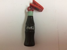 Vintage Miniature 3” Coca Cola Metal Bottle w/Plastic Clip