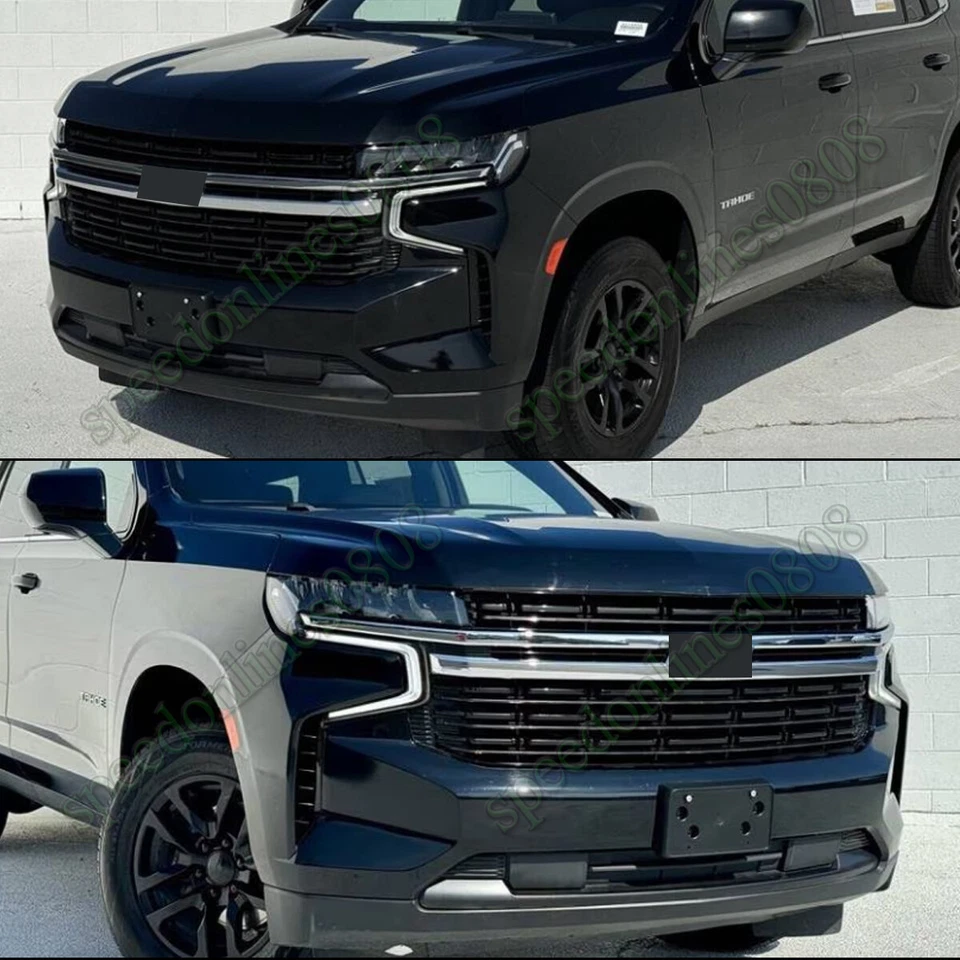 For 2021-2024 Chevrolet Tahoe Suburban LS LT RST Front Bumper Grille Gloss Black - Image 4 of 4