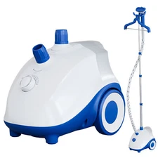 Standing Garment Steamer with Roll Wheels for Continuous Clothes Wrinkle Removal