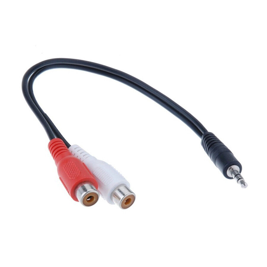 Carry Regeneratie op gang brengen 1 Ft 3.5mm Stereo Male Plug to 2 RCA Female Audio Adapter Y Cable  714169983615 | eBay