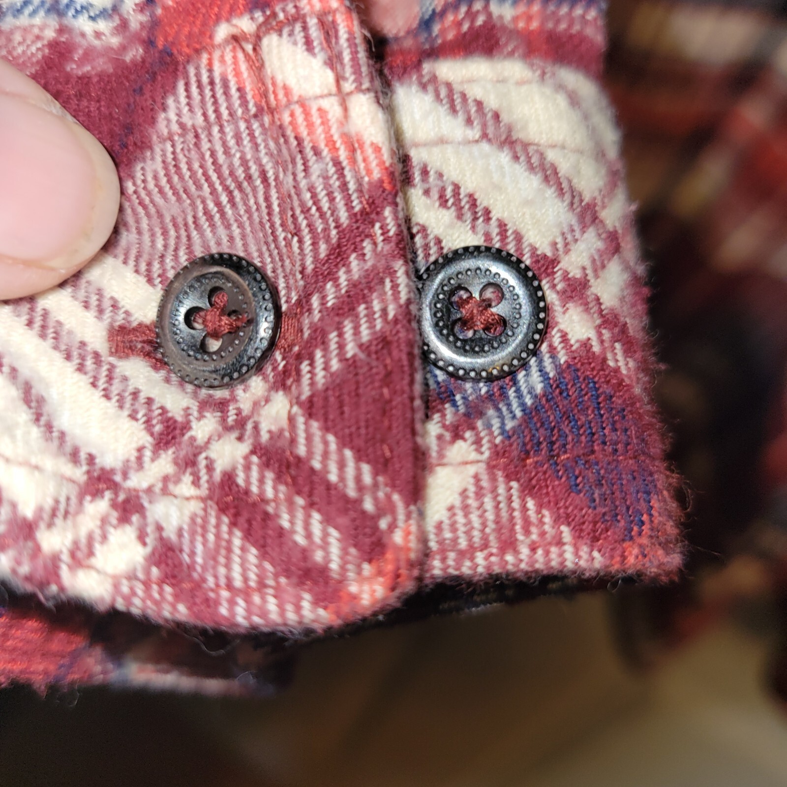 Natural Reflections Plaid Flannel Button Down Shi… - image 8