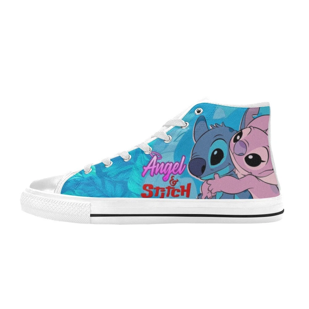 Stitch And Angel High Top Shoes Sneakers