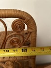 Vintage Mid Century Boho Chic Peacock Wicker Rattan Wall Shelf — photo 5