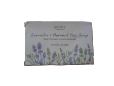 GROVE Collaborative Lavender + Oatmeal COCONUT & OLIVE OIL Bar Soap 4oz