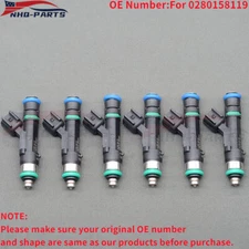 6x Fuel Injector For Bosch Jeep Dodge Wrangler Chrysler 3.3L 3.8L 0280158119