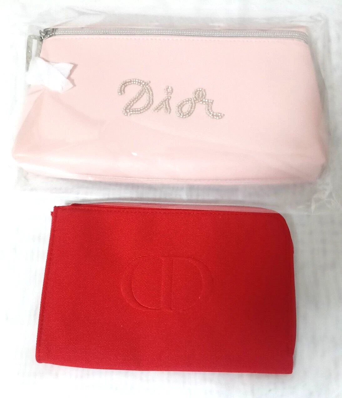Pochette Christian Dior nouveauté rose et rouge limitée neuve lot de 2 CADEAU GRATUIT JAPON