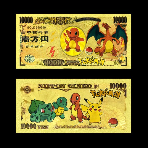 Yen Pokemon Charizard Gold Plated Banknotes Japan Bank Note For Collection Ebay Yen Pokemon Charizard Gold Plated Banknotes Japan Bank Note For Collection Ebay