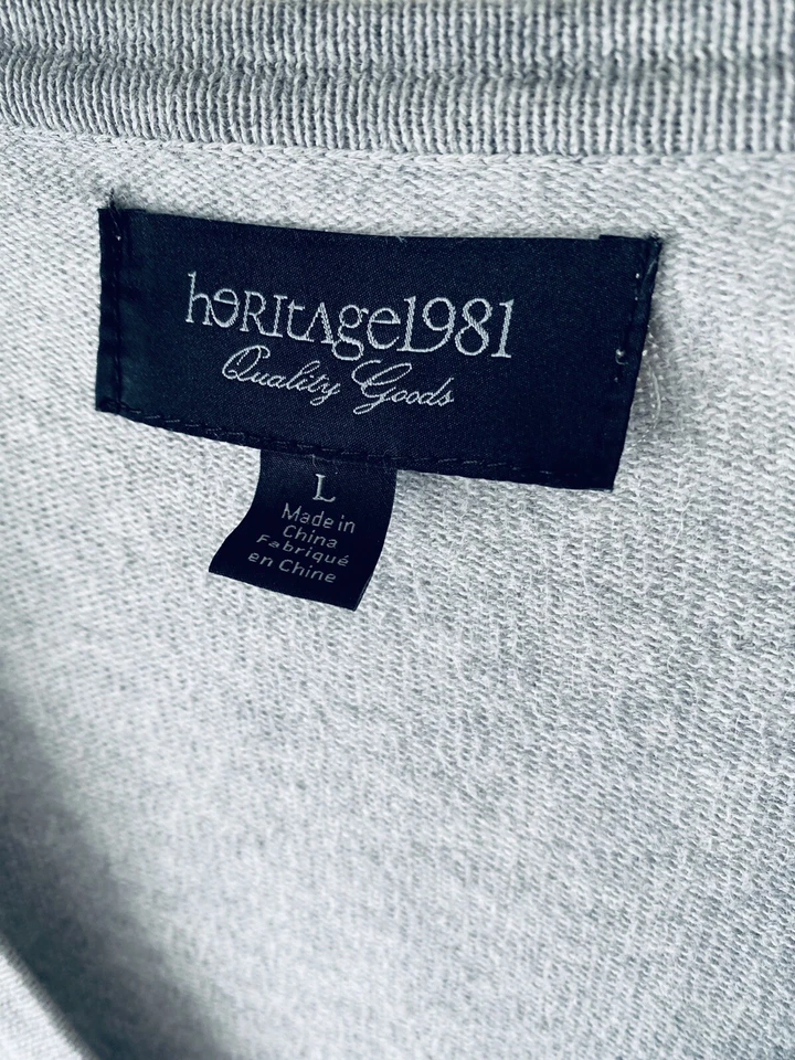Suéter Y2K Heritage 1981 Gris Cuello en V Pullover Algodón Para Hombre Grande Preppy Patinador Foto 4 de 4
