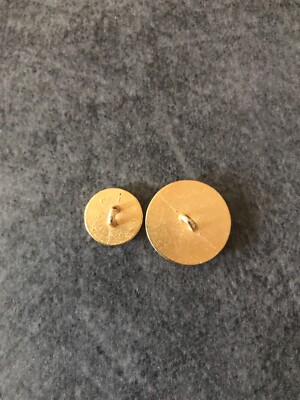 2 Boutons De Réserve Métal Doré CERRUTI - 23mm & 15mm - Pour Veste, Blazer, Manteau