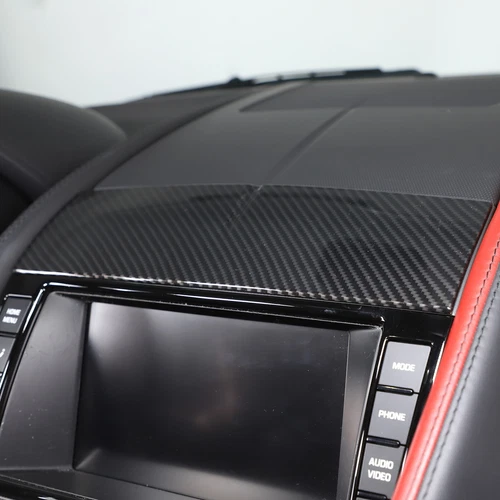 Cubierta de embellecedor de consola de tablero interior de fibra de carbono ABS para Jaguar F-TYPE 2013-2024 - Imagen 41 de 44