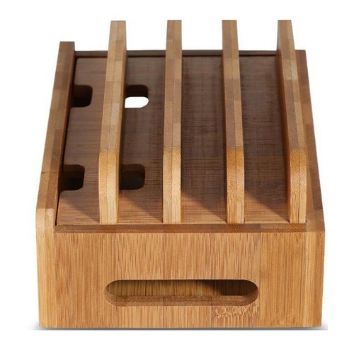 Tablet Cellphone Organizer Stand Holder Docking Station Wood Samsung Apple Acer - Picture 3 of 12
