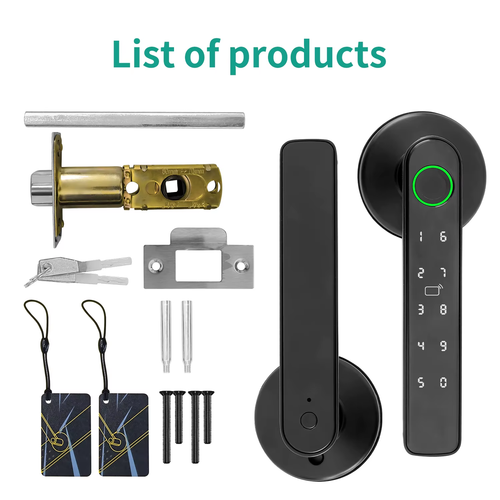 Tuya Smart Door Lock Fingerprint Keyless Entry App Remote Password IC Card Key - Picture 1 of 14