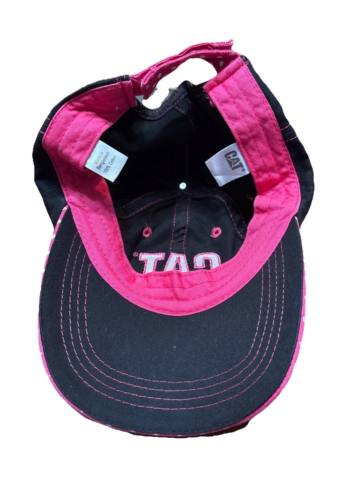 Gorra de béisbol mujer CAT Caterpillar negra y rosa Foto 3 de 3