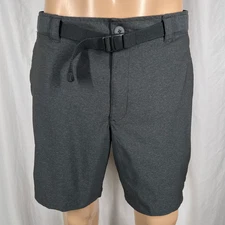 Columbia Men's 38W Dark Gray Belted Nylon Blend 8" Inseam Outdoor Hiking Shorts