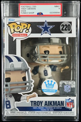 Troy Aikman Football Dallas Cowboys Funko Shop 220 Funko Pop! PSA 9 MINT