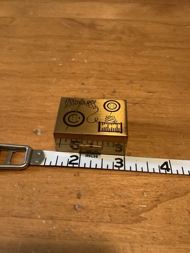 Vintage Mini Micro Metal Sewing Kit With One Metal Thimble