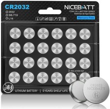CR2032 Batteries 24 Pack, Long Lasting Power for AirTag, Car Remote Key Fob, 3V