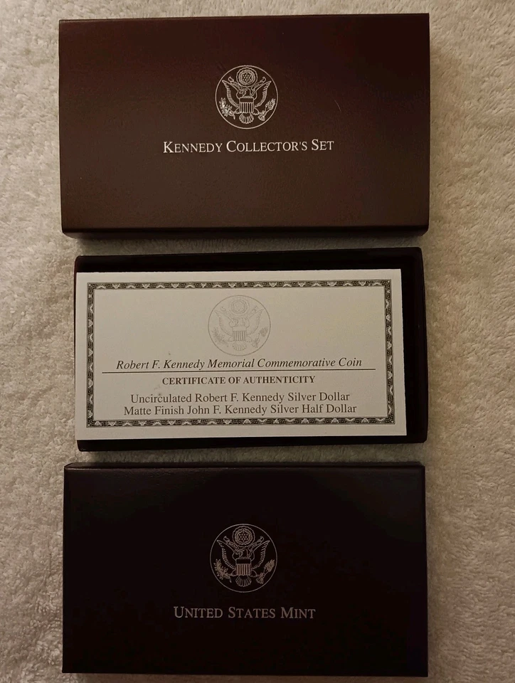 1998 US Mint Robert F. Kennedy Memorial  2 Silver Coin Commemorative Set  - Image 3 of 4