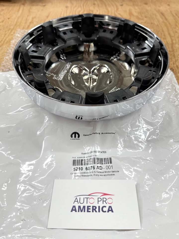 Tapacubos centrales rueda delantera 2003-2018 Dodge Ram 1500 2500 doble MOPAR JUEGO OEM Foto 4 de 4