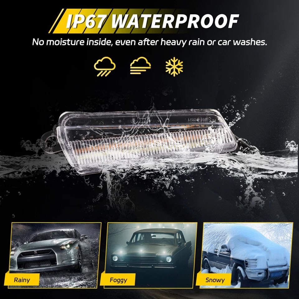 2X Clear Switchback LED DRL Driving Lights W/ Turn Signal For 2014-2016 Scion tC - Image 4 of 4