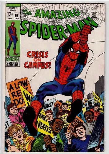 AMAZING SPIDER-MAN #68 (1968) FN INTRO TO THE TABLET OF LIFE
