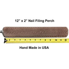 Parrot Bird Perch 12 x 2 inch indestructIble textured stone trims nails