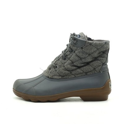 Sperry Damen STS85656 Boots Grau Wollmix Mittel Wärmend Stiefeletten EU 36