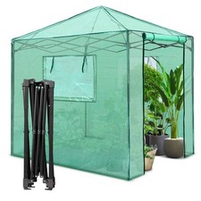 PexFix 8'x 8' Portable Walk-in Greenhouse, Easy Setup, Indoor/Outdoor, Green