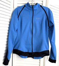 Gore Bike Wear SZ XL Blue Windstopper Cycling Jacket Removeable Sleeves