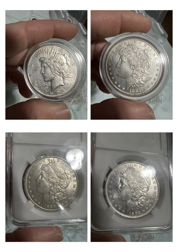 AU Morgan 1881 S, 1886, 1904 O - 1923 Peace Dollar Lot Of 4 Fantastic Condition