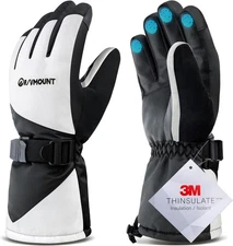 Rivmount Winter Ski Gloves For Men Women,3M Thinsulate Warm Waterproof Size L