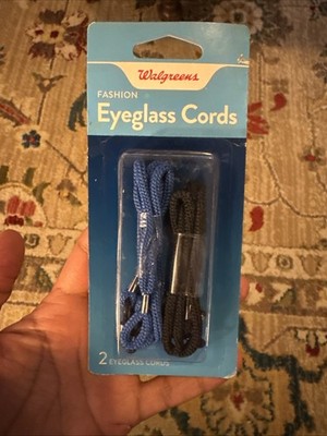Walgreens Fashion Eyeglass Cords Blue/Black ~NEW~