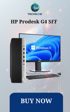 HP Prodesk G4 SFF Desktop Pc Intel i5-8th 16GB Ram 256GB SSD 22" LED Wifi Win 11