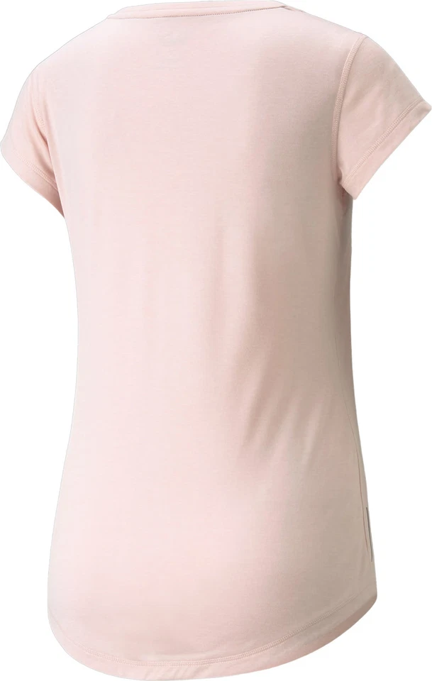 Puma Favourite Heather Cat Womens Training Top Pink Short Sleeve Running T-Shirt - Image 4 of 4