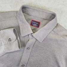 UNTUCKit Coolmax Button Long Sleeve Shirt Mens XL Gray Stretch Maximin Grunhaus