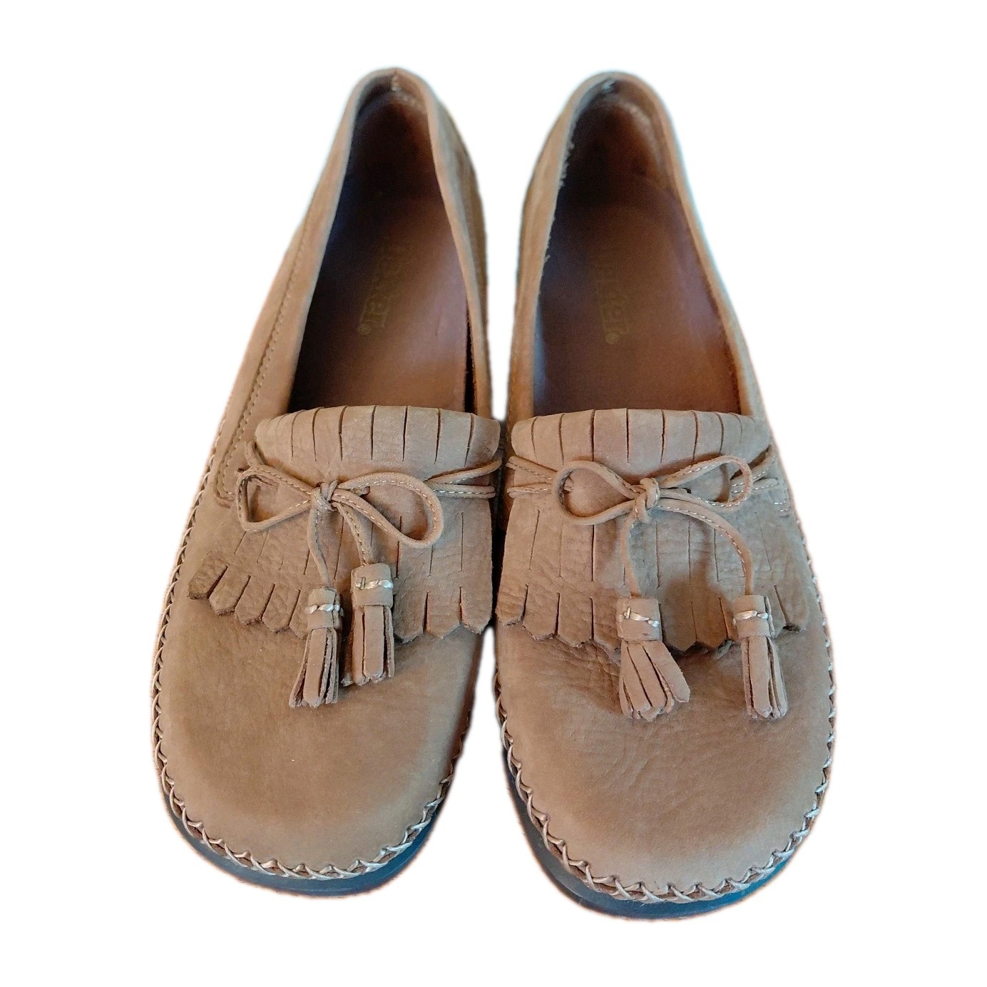 Dexter Women's Handcrafted Brown Leather Loafers with Tassels Size 9 Medium