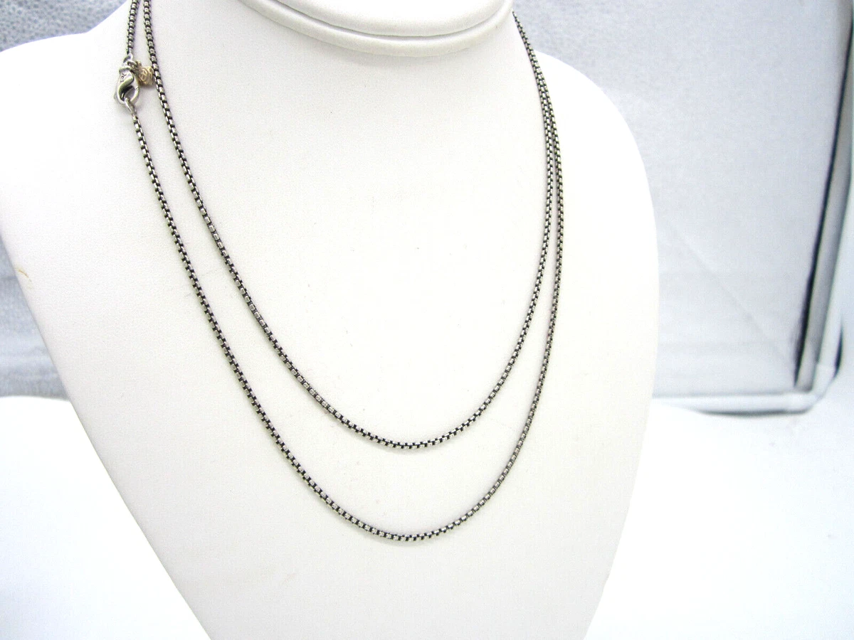 Estate DAVID YURMAN Sterling Silver 14K Gold 36 Inch Long 13 Gram