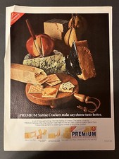 Vtg Nabisco Premium Saltine Crackers Print Ad "Makes any Cheese Taste Better" 65