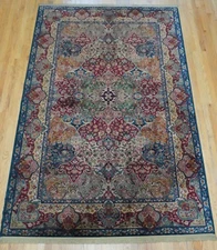 Authentic Karastan 5'9" x 9' Kirman Panel 900-903 Samovar Tea Wash Wool Rug