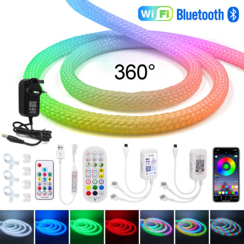 5V WS2812B RGB LED Neon Flex Rope Tube Strip Light Waterproof Outdoor Lighting - Picture 2 of 28