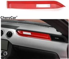 Red Interior Co-pilot Dashboard Cover Decor Frame Trim For Ford Mustang 2015+