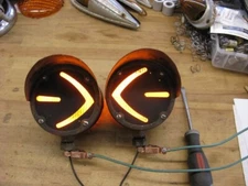 2 Vintage Grote 240  12 Volt  Turn Signal lights