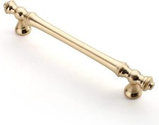 10 Pack 5 in 128 mm Brushed Brass Cabinet Pulls, Gold Cabinet Pulls