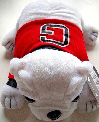 U. OF GEORGIA UGA BULLDOGS 8-INCH STUFFED ANIMAL MASCOT WITH "G" ON RED