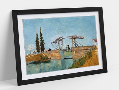 VAN GOGH, LANGLOIS BRÜCKE BEI ARLES - GERAHMTER WANDKUNST PAPIERDRUCK POSTER