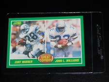 1989 SCORE FOOTBALL GREAT COMBOS CURT WARNER / JOHN L. WILLIAMS CARD #278