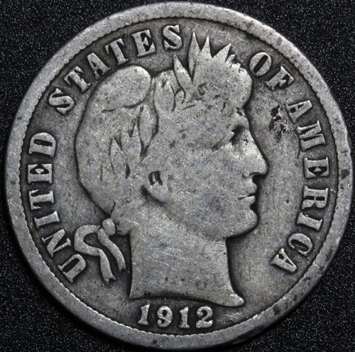 1912 D Barber 10¢ VG